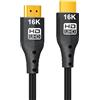 ZIKNYDO Cavo HDMI 2.2 1,5 mt (Ultra High Speed 96Gbps, 16K/10K/8K/4K, Dynamic HDR, HDR10+, Dolby Vision, Dolby Atmos, DTS:X, HDCP 2.2&2.3, Intrecciato) compatibile con cavo HDMI 2.1, PS5, Xbox, HDTV