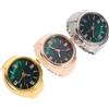 SECFOU Set da 3 Orologi da Dito in Acciaio Inossidabile Vetro, Orologio ad Anello Creativo e Moderno, Non Facile da Deformare o Sbiadire, Adatto per Uso Quotidiano