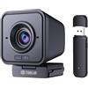 Webcam Wireless per PC, HD 1080P, Fotocamera per Computer Con Connettività Wirel