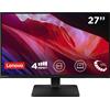 Lenovo L27Qe Monitor 27" QHD (2560 X 1440), IPS, 4Ms, 100Hz, Regolabile, Porte H