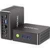 Mini PC Intel 12.Gen N95 (Turbo 3.4 Ghz), 8 GB RAM 2666 Mhz + 256 GB M.2 SSD Com