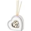 Albalù Bomboniera Profumatore Ambiente Cuore Oro 50° Anniversario 7,5x7,5 cm - Diffusore Resina con Essenza e Scatola Regalo Inclusa - Bomboniera