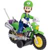 San-ei Super Mario Galaxy Movie Luigi Pull-Back Kart Figure San-ei Boeki Japan nuovo