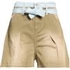 MANILA GRACE - Shorts jeans - Verde militare