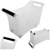 KADAX Scatola Portaoggetti Con Ruote, Contenitore in Plastica Con Maniglie, Trasparente (14 L)