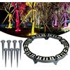 LLELEMAMO LED Ring Tree Light Faro Anello per Alberi da Esterno Impermeabile IP65, Illuminazione Paesaggistica in Alluminio Pressofuso per Giardino Cortile Vialetto (Warm White,7 Pcs (84W))