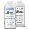 Reschimica Gomma siliconica Traslucida 1:1 R PRO GLASS, Silicone per stampi fai da te, atossica ed inodore, Ideale per stampi in resina, cera, gesso e cemento (2 kg)