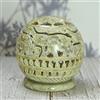 India House Tealight Candle Holder Soapstone/Gift for Loved Ones/Home/Office Decor (ELEPHANT)