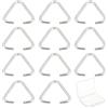 SUNNYCLUE 1Scatola 100pezzi Anelli Triangolari in Acciaio Inossidabile Ferro Pinch Barre Ciondolo Ganci Connettori Pinch Bails Connettori per Decorazione Gioielli Risultati Accessori Artigianali