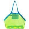 LucyStudio Grande Borsa da Spiaggia Rete Verde 1 Pezzi Portatili Borsa per Giocattoli da Spiaggia Pieghevole Borsa Spiaggia da Rete Anti-Sabbia in Tessuto per riporvi Giocattoli da Bambino Wet asciugamani