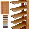 Generico Tende Veneziane Legno Interni/Esterno, Veneziana Senza Fori, Su Misura 40cm 60cm 80cm 100cm 120cm 160cm, Privacy E Protezione Tende per Finestre(Light Brown)