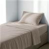 Ruggeri Set Lenzuola Completo Letto Singolo, in Microfibra, Tortora | 1 lenzuolo sopra di 160 x 290 cm, 1 lenzuolo con angoli di 90 x 200 cm con altezza angolo di 25 cm e 1 federa di 50 x 80 cm