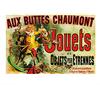 1art1 Vintage Poster Aux Buttes Chaumont - Jouets Et Objets pour Etrennes Stampa d'Arte 50x40 cm