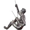 osiuujkw Statua di sculture da Parete per Uomo rampicante, Stile Squisito e, aggiunge Fascino alla casa, in Resina, con Pendente Creativo, Statua per scalatore di Roccia, Argento Tipo 2