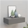 IKAYAA Scaffale con Cassetti Mensola con Cassetto Sospesa Consolle da Parete Mensola da Muro Comodino Sospeso -Grigio-40 x 23.5 x 10 cm