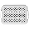 KESPER | Vassoio da portata antiscivolo, materiale: plastica PP, dimensioni: 41,5 x 29 x 4,5 cm, colore: bianco, grigio | 77300