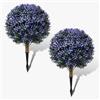 MA3TY Set di 2 palline di bosso artificiali, diametro 40 cm, resistenti ai raggi UV, con picchetto, decorazione per interni ed esterni, viola