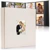 DazSpirit Album Fotografico in Lino a Tasche per 600 Foto (10 x 15 cm) | Per Immagini in Formato Orizzontale e Verticale, Finestra e Pagine Senza Acido - Fotolibro per Famiglia, Matrimonio e Bimbi