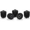 Relaxdays 10x Ricambi per Scopino WC, Testine 7 cm di Diametro, Filettatura 12 mm, Set di Scopettini da Bagno, Nero