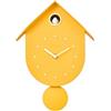 I-TOTAL® - Orologio a Cucù Colorato da Parete con Uccellino - Design Moderno, Orologio Decorativo per Casa, Cucina e Cameretta (GIALLO)