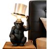 Generic Lampada a forma di scimmia, statuetta decorativa a forma di scimmia, in resina, per casa, ufficio, bar, comodino, soggiorno, camera da , tavolino da caffè, mensola, comodino