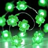 Auzlya Catena di luci a LED a quadrifoglio, 2 m, 20 LED, a batteria, a quadrifoglio, per carnevale, San Valentino, festa