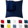 Flowen Federe Cuscini Divano 50x50 Set da 2 Copricuscini Decorativi 100% Cotone Jersey Tessuto Morbido Anallergico Antiacaro e Traspirante Fodere con Cerniera Nascosta Lavabili in Lavatrice