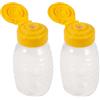 TOMETURE Dispenser bottiglie squeeze per ketchup e senape 2 pezzi plastico 105ml riutilizzabili per domestico Riutilizzabile