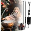 DoRight Nebbia Creatore,RGB Fogger per Nebulizzatore, Nebulizzatore ad Ultrasuoni con Adattatore di EU 110 240 V Spina 12 LED Creatore di Nebbia Colorato per Zucca di Halloween e Pentola Della Strega