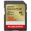 SanDisk 32GB Extreme PLUS SDHC Memory Card (V30, U3, UHS I, C10 100MB/s lettura, 60MB/s scrittura)