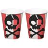 Folat 27467 Decorazione pirata per compleanno bambini - Biecchieri - Pirate Party - 250 ml - 8 pezzi - Stoviglie per feste a tema pirata per bambine e bambini (Confezione da 2)