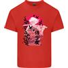 Gildan T-Shirt Bambini Samurai Anime Con Spada Manica Corta Girocollo