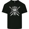 Gildan T-Shirt Bambini Nera Teschio Viking Con Spade Warrior MMA Girocollo