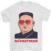 Gildan Gil dan Rocket Man Kim Jong-un Test Missili T-Shirt Uomo Cotone Nero
