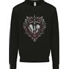 AWDis Kids Felpa Nero Con Cuore Fantasy E Spada, Maglia Felpata Bambini