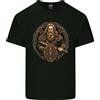 Gildan T-Shirt Bambino Nero Viking Warrior Con Spada E Scudo Manica Corta