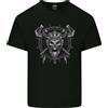 Gildan T-Shirt Bambino Nero Maniche Corte Valhalla con Teschio e Spade