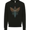 Awdis Maglia Felpa Bambino AWDis Kids Con Stampa Viking A Maniche Lunghe, Nero