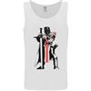 Gildan Knights Templar Grembiule Con Spada Larga Canotta Uomo Graphic Print Gildan