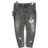 DIESEL Black Gold Type-1747 Carrot BG8Y7 Jeans Donna Strappati al Ginocchio W25