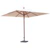 Ombrellone da Giardino 3x3 m Palo Ø48 mm in Legno Tropicale Becker Ecrù