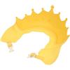 ULDIGI Cappellino Doccia per Ragazzo Ragazza Protezione Occhi e Orecchie, Design Adorabile, Rifinitura Morbida, Materiale Pp e Tpe, Colore Giallo per Lavaggio Chioma Sicuro