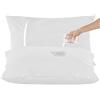DUJUIKE Federe impermeabili 50x90 cm, confezione da 2, 100% impermeabili, cerniera nascosta, ipoallergeniche e antiacaro, morbide e resistenti, lavabili in lavatrice (Bianco, 50 x 90 cm - Set di 2)