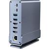 VALUE Docking station USB-C 16 in 1, HDMI/DP 4K60, Gigabit Ethernet, USB-A, USB-C, PD, SD/microSD, Audio