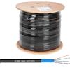 VulTech SC13802-305 Bobina Matassa Lan Cat 5e UTP 305 metri 24AWG per esterno doppia Guaina PE+LSZH Ethernet cavo rete impianti alta velocità 1Gbps protezione da raggi UV/acqua 100Ohm, 100Mhz