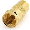conecto adattatore per antenna,connettore F suconnettore IEC, adattatore per collegareconnettori IEC aconnettori satellitari, placcato oro