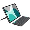 Logitech Flip Folio, custodia con tastiera per iPad Pro, iPad Air da 11 pollici (M2, M3 e M4)(5ª Gen - 2024) protettiva e ripiegabile, più multi dispositivo Bluetooth, ITA QWERTY - Graphite