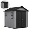 Keter Newton plus 757/775 grigia - Casetta da giardino - Con finestre - 230x223.8x246 cm
