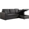 Habitat et Jardin Divano ad angolo convertibile Alain - Grigio - 221 x 145 x 85 cm - 3 posti - Grigio