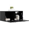 vidaXL Armadietto a muro A parete Rovere nero 80 x 36,5 x 35 cm